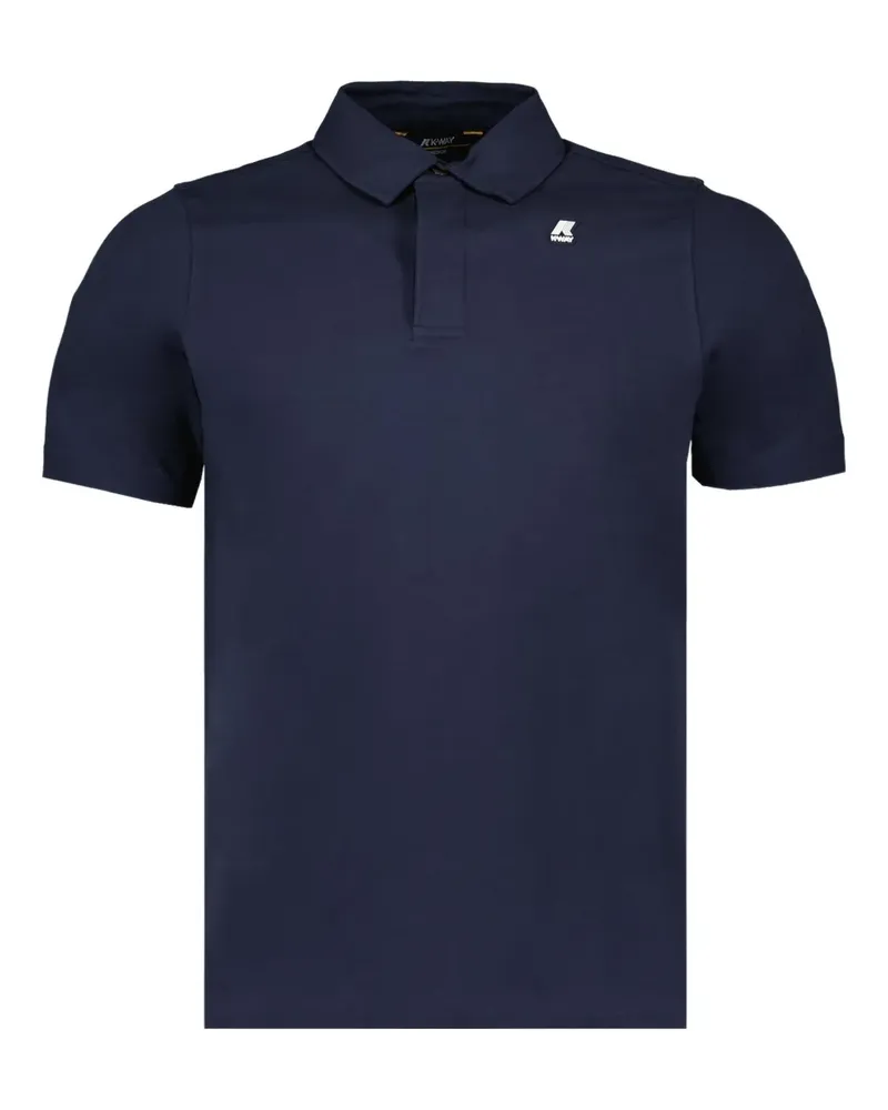 K-Way Vincelle Poloshirt mit Logo-Applikation - Blau Blau