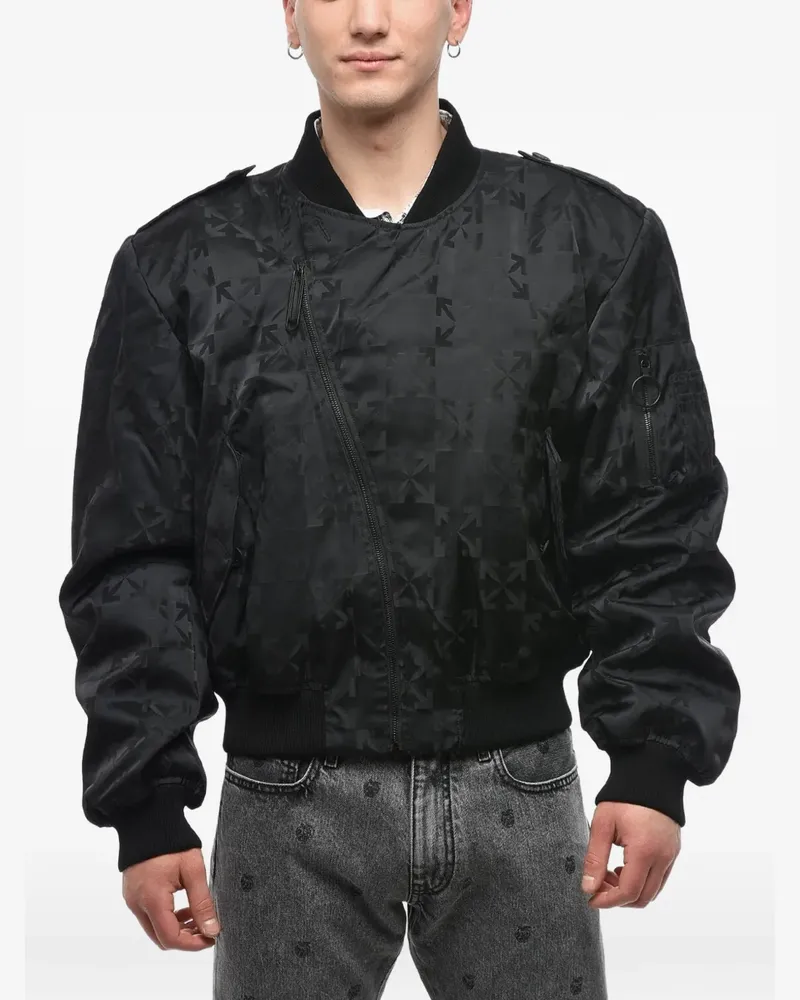 OFF-WHITE Arrows-jacquard bomber jacket - Schwarz Schwarz