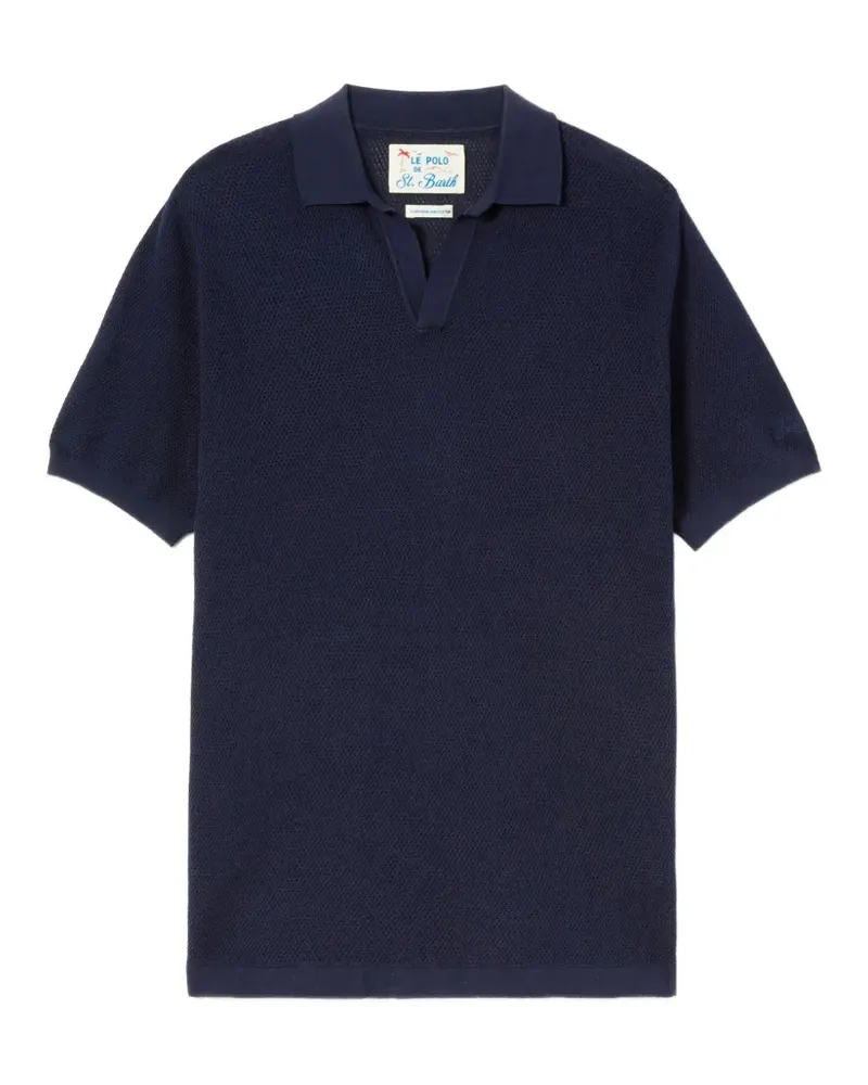 MC2 Saint Barth T-Shirt mit Kragen - Blau Blau