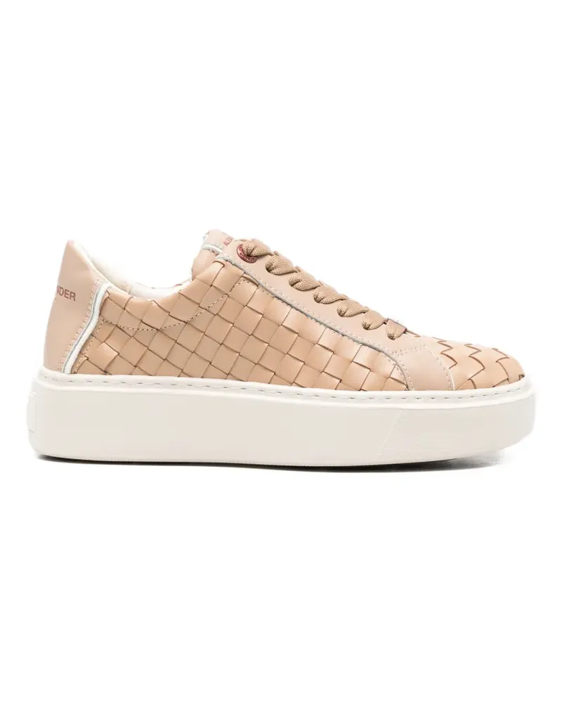 Alexander Smith woven leather sneakers - Nude Nude