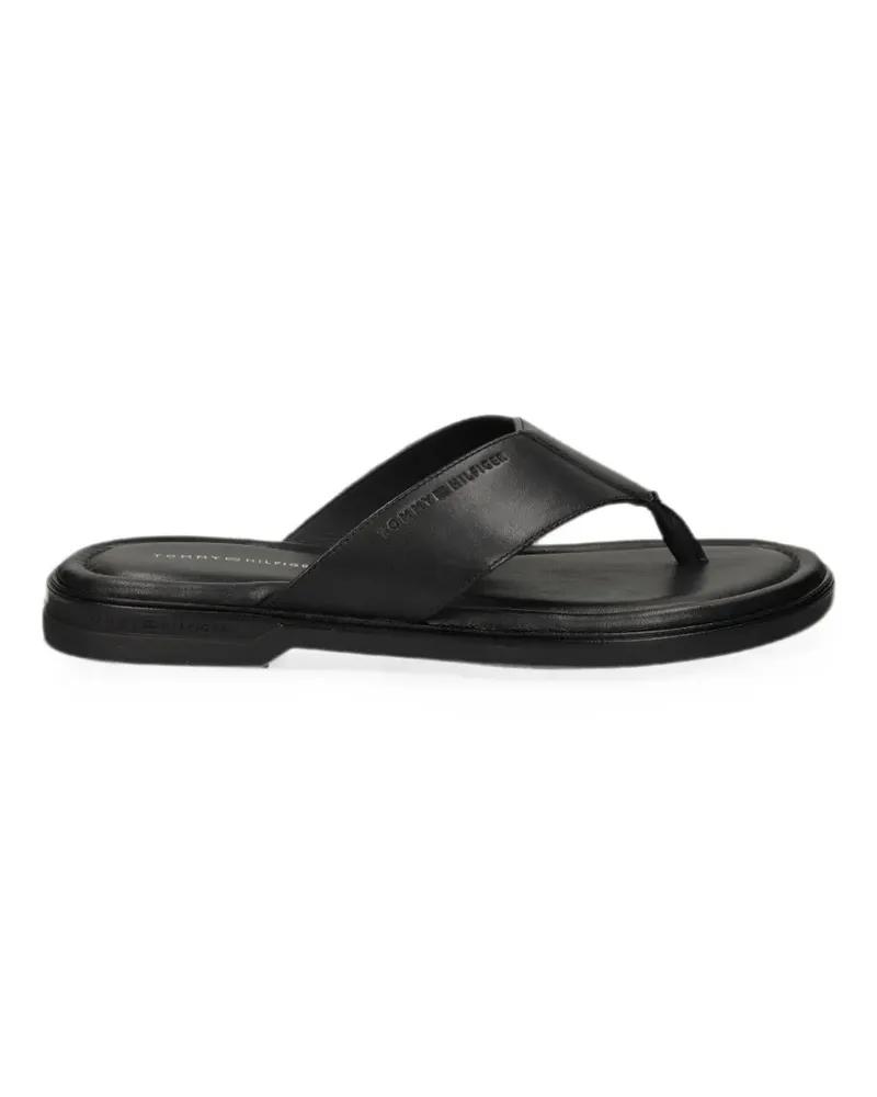 Tommy Hilfiger Flip-Flops mit Logo-Prägung - Schwarz Schwarz