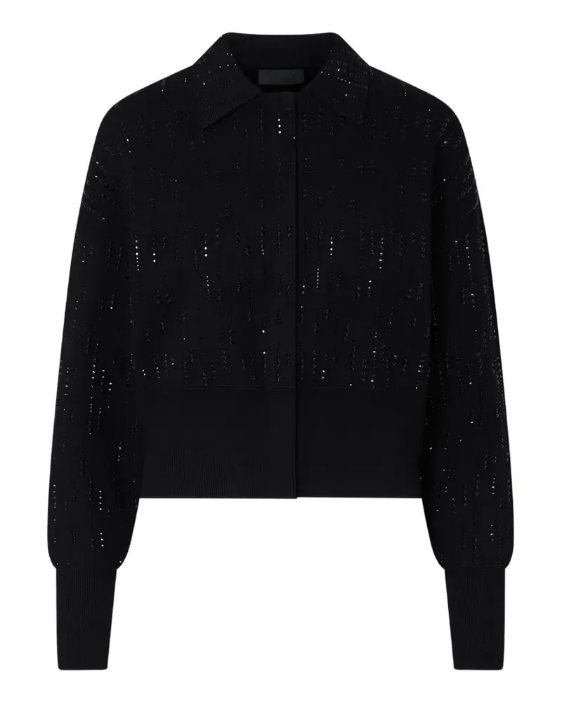 Liu Jo Strickjacke mit Schmucksteinen - Schwarz Schwarz