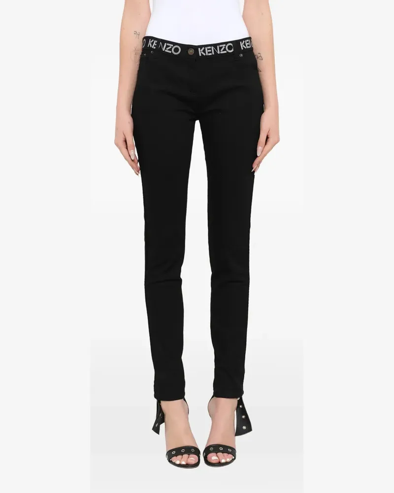 Kenzo Hose mit Logo-Bund - Schwarz Schwarz