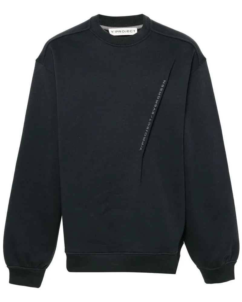 Y/PROJECT Pinched Logo Sweatshirt Schwarz