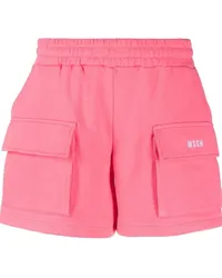 MSGM Joggingshorts mit Logo-Stickerei Rosa