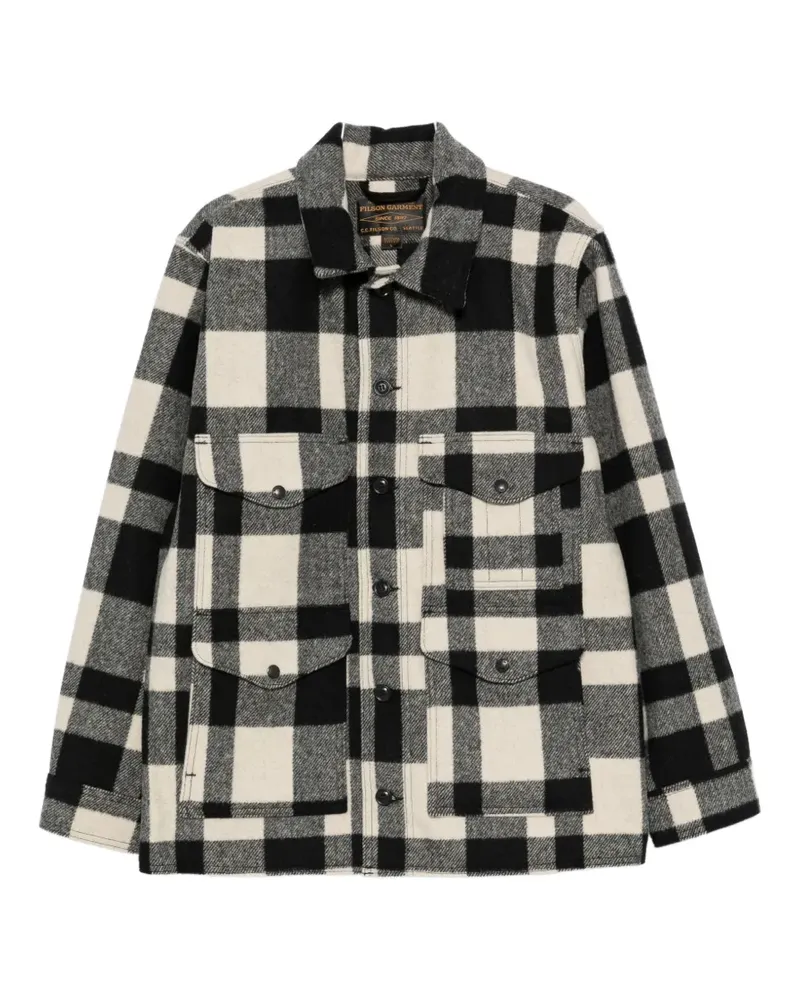 Filson check-pattern button-up jacket - Weiß Weiß