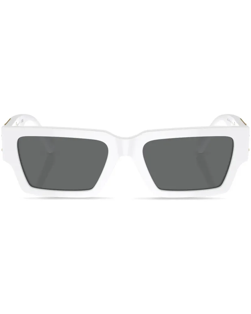 Versace Eckige Sonnenbrille - Weiß Weiß