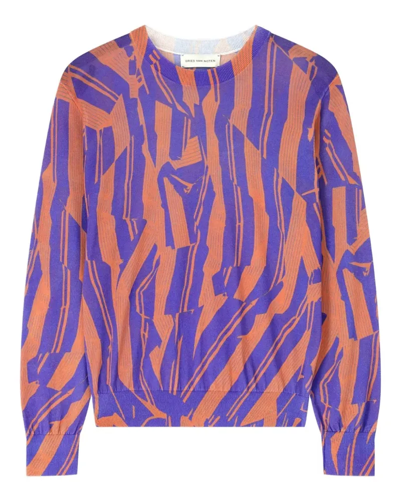 Dries van Noten Pullover mit Print - Violett Violett