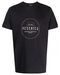 Peserico T-Shirt mit Logo-Print Blau