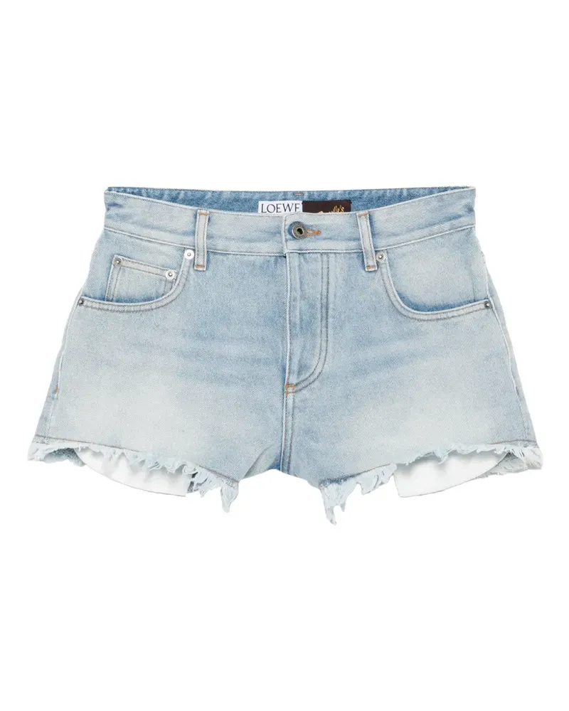 Loewe x Paula's Ibiza frayed-edge shorts - Blau Blau
