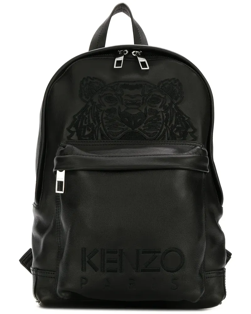 Kenzo Rucksack mit Tiger-Stickerei - Schwarz Schwarz