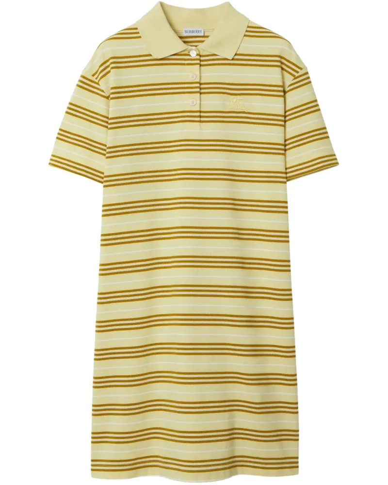 Burberry Gestreiftes Kleid - Gelb Gelb