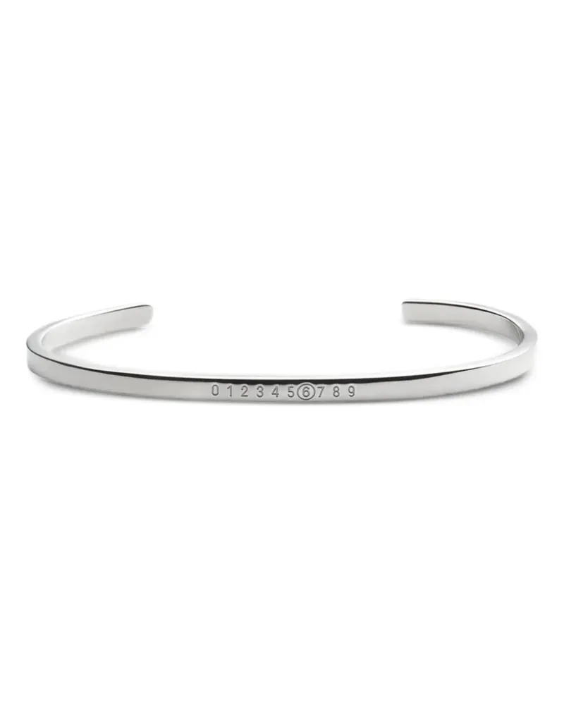 Maison Margiela Numeric-signature engraved bracelet - Silber Silber
