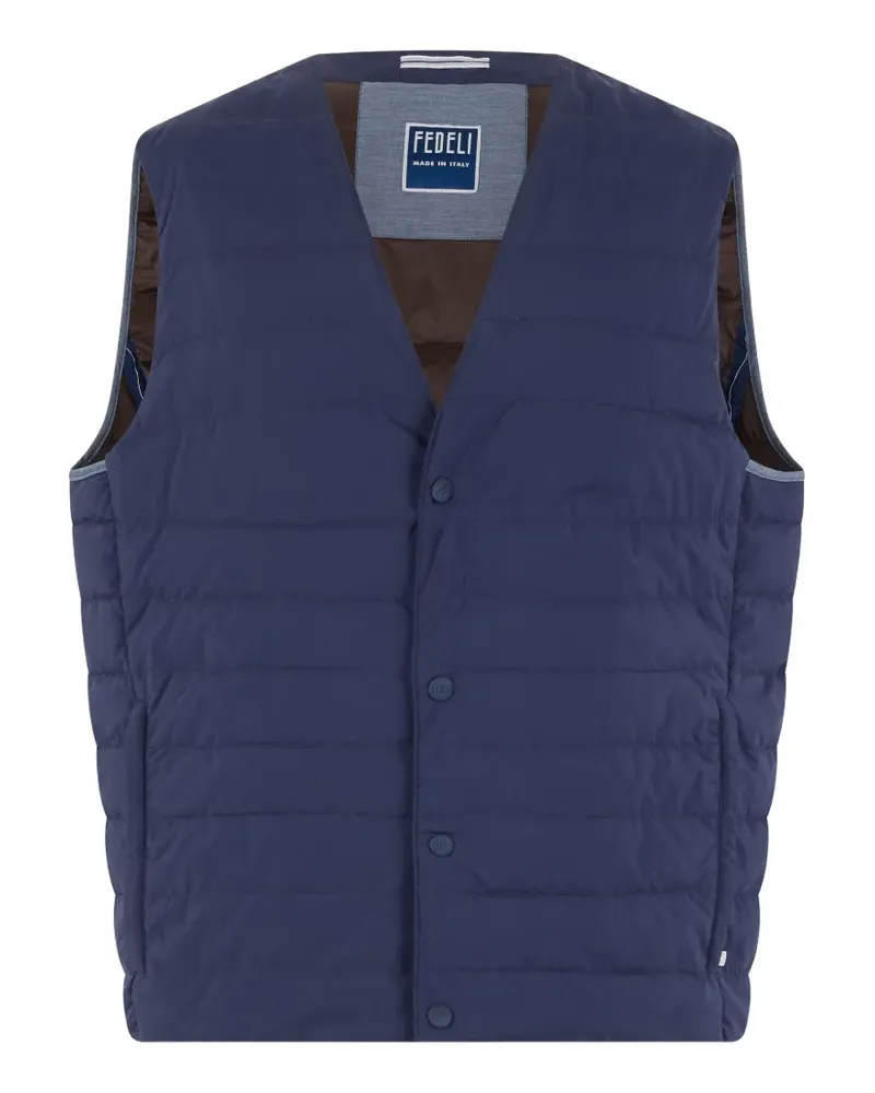 Fedeli padded quilted gilet - Blau Blau