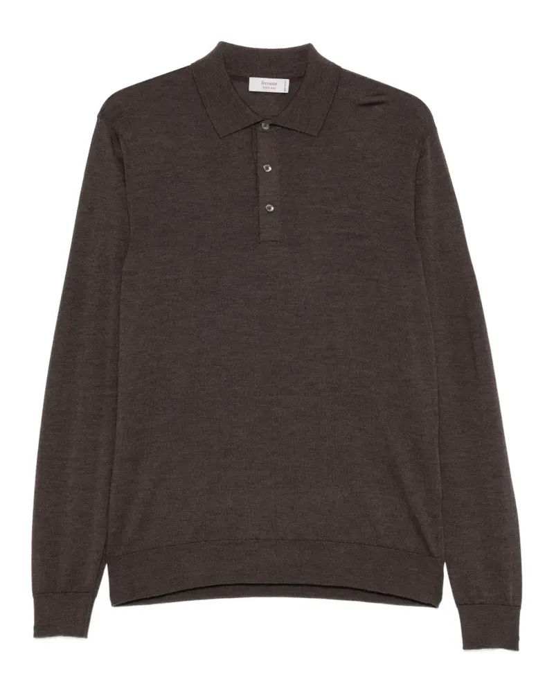 Ferrante Langärmeliges Poloshirt - Braun Braun