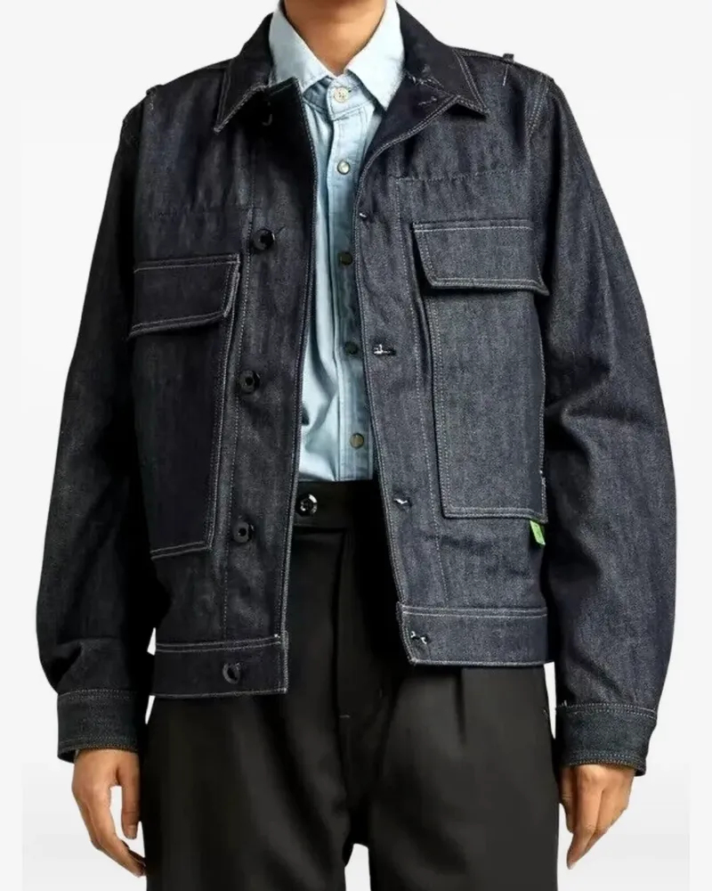 G-STAR RAW Utility Jeansjacke mit Klappentasche - Blau Blau