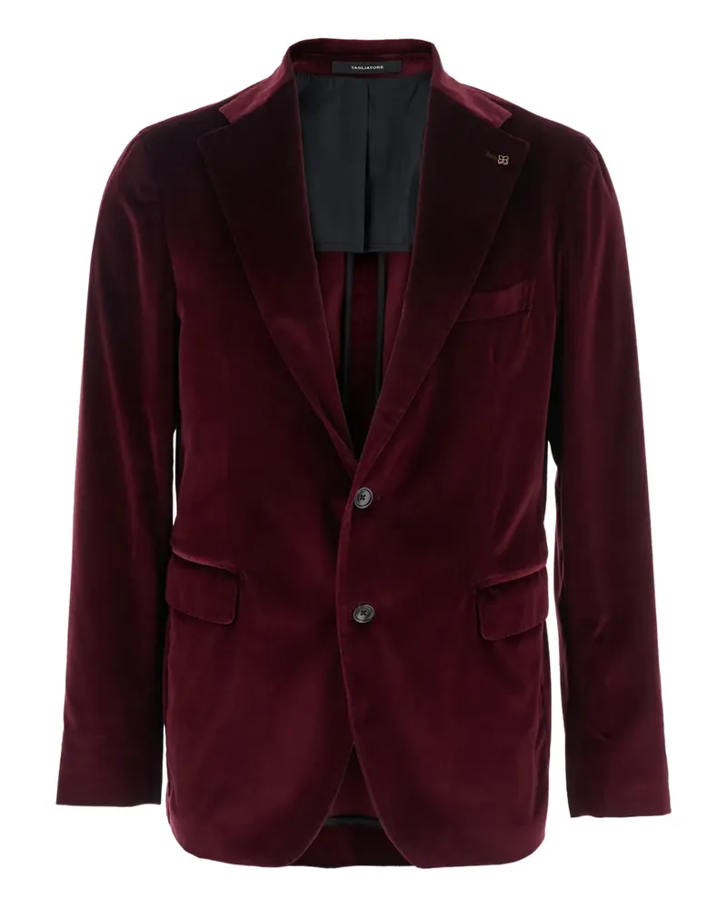 Tagliatore notched-lapel single-breasted blazer - Rot Rot