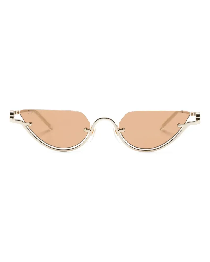 Gucci Geometrische Halbrand-Sonnenbrille - Gold Gold