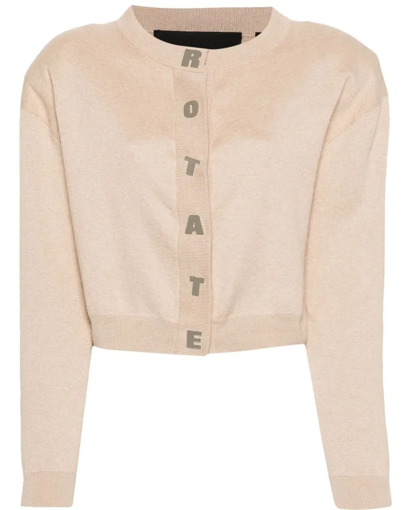 ROTATE Birger Christensen Cardigan mit Logo - Nude Nude