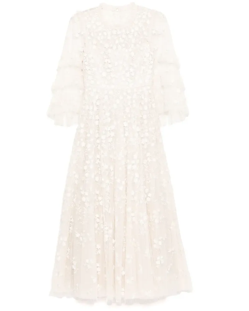 Needle & Thread Everett Bloom Abendkleid - Weiß Weiß