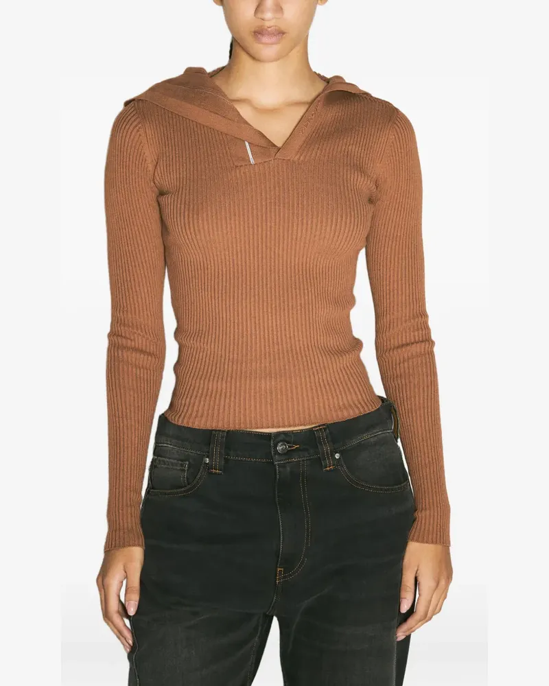 Y/PROJECT Geripptes Top - Braun Braun