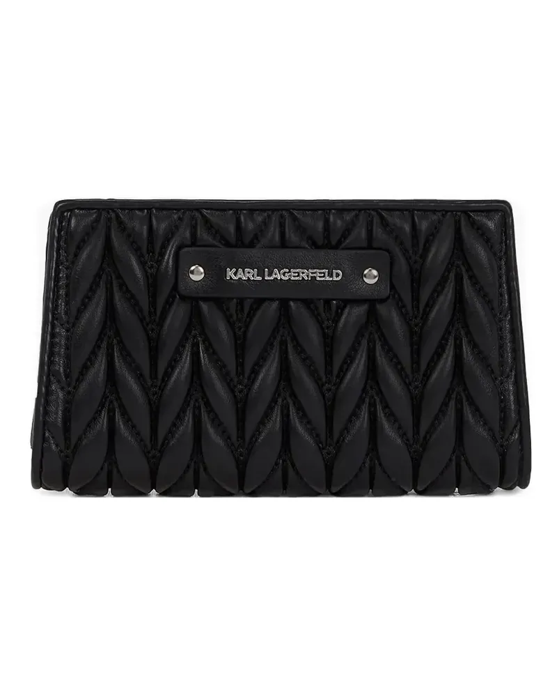 Karl Lagerfeld Gestepptes Portemonnaie - Schwarz Schwarz