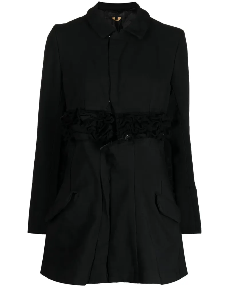 Comme des Garçons Bomberjacke in Distressed-Optik - Schwarz Schwarz