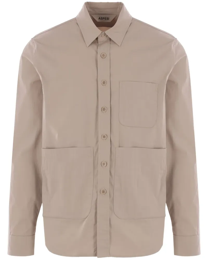 ASPESI Hemd im Utility-Look Nude