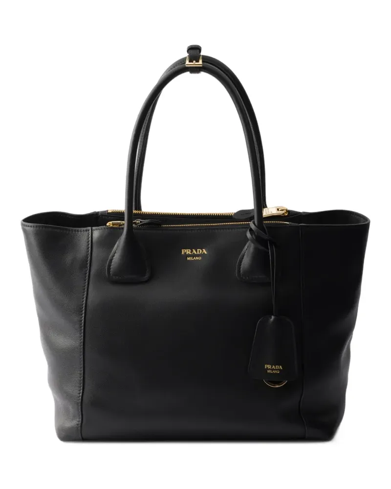Prada large leather tote bag - Schwarz Schwarz