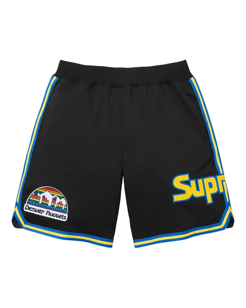 Supreme Being x Mitchell & Ness logo-print shorts - Schwarz Schwarz