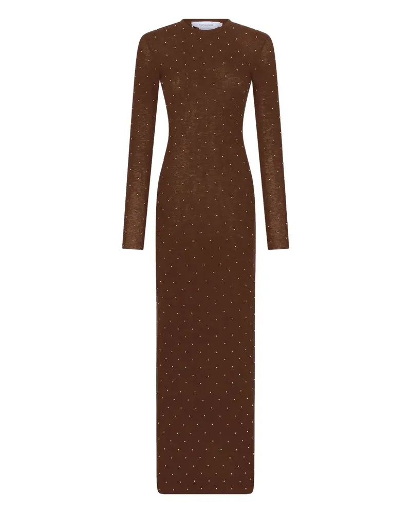 Paco Rabanne Verziertes Maxikleid - Braun Braun