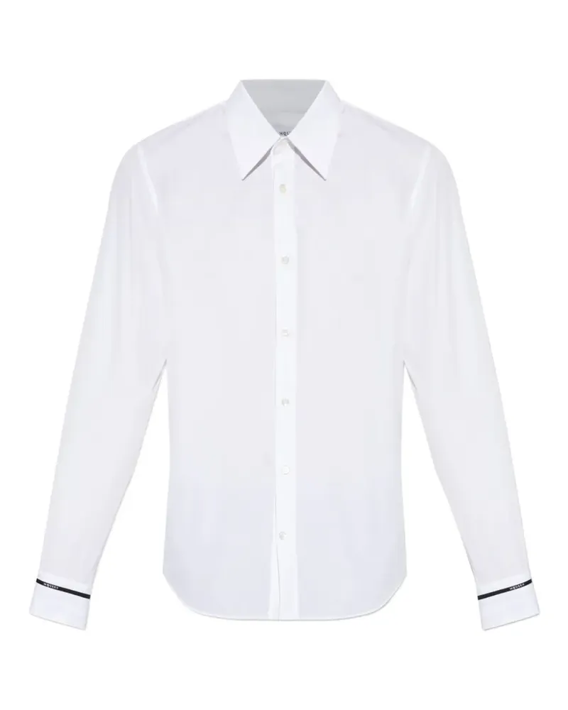 Alexander McQueen logo-trim shirt - Weiß Weiß