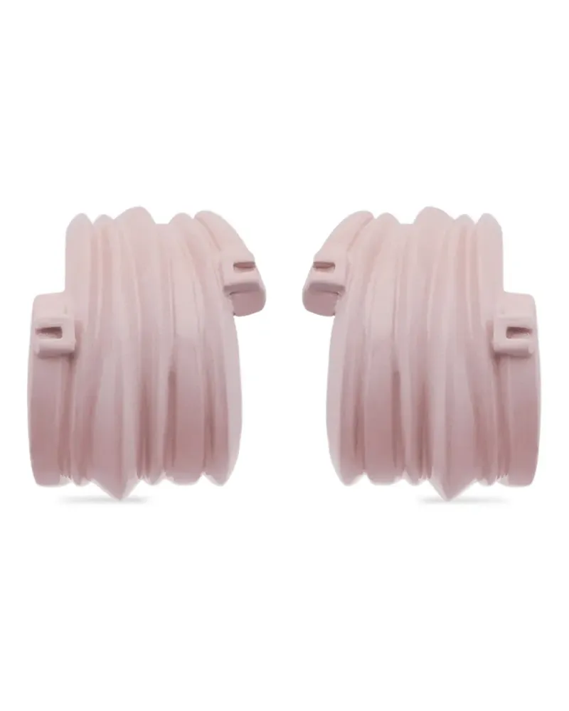 Elisabetta Franchi spiral-design embossed earrings - Rosa Rosa