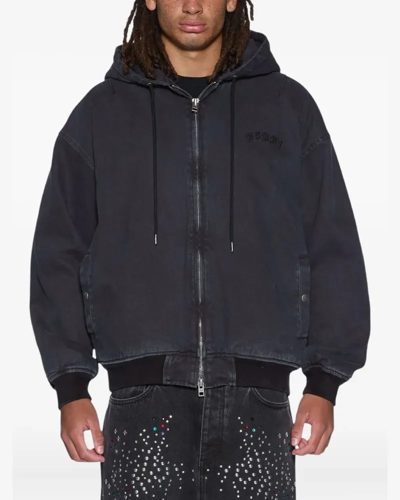 ksubi Bomberjacke mit Nieten - Schwarz Schwarz