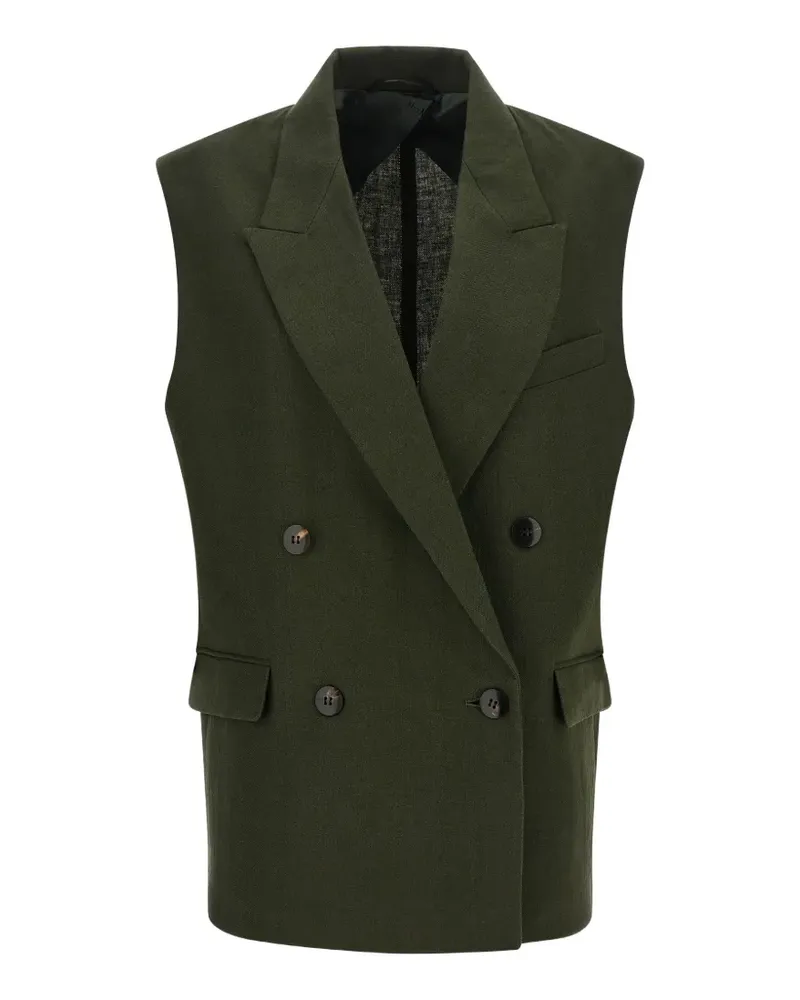 Max Mara Aia double-breasted waistcoat - Grün Grün