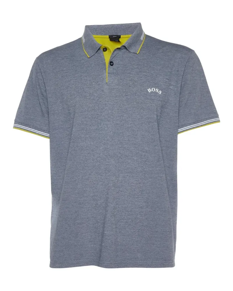 HUGO BOSS Poloshirt mit Logo-Stickerei - Grau Grau