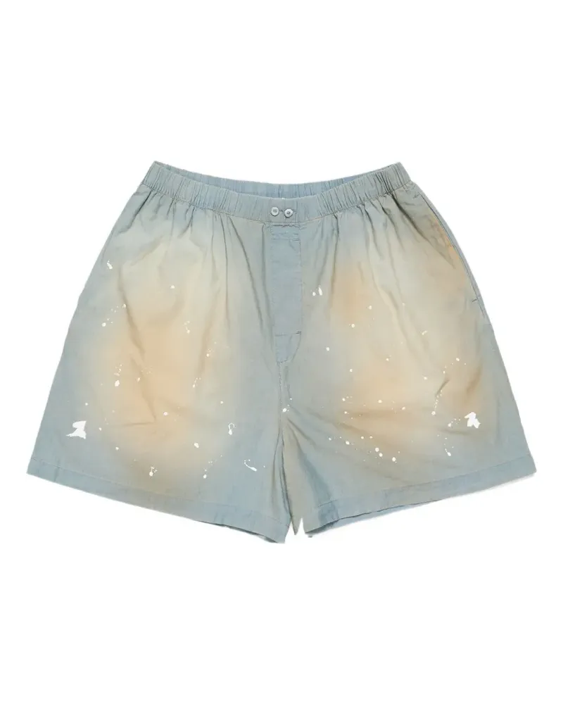 Acne Studios Shorts mit Logo-Stempel - Blau Blau