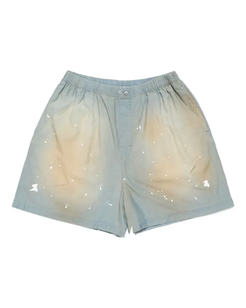 Acne Studios Shorts mit Logo-Stempel - Blau Blau