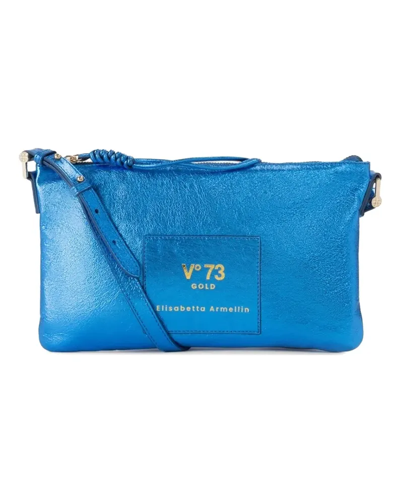 V°73 Schultertasche mit Logo-Patch - Blau Blau