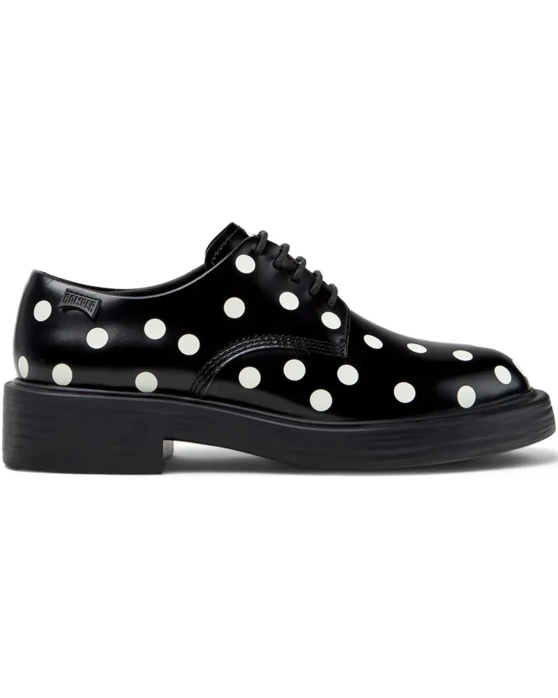 Camper Dean Derby-Schuhe mit Polka Dots - Schwarz Schwarz
