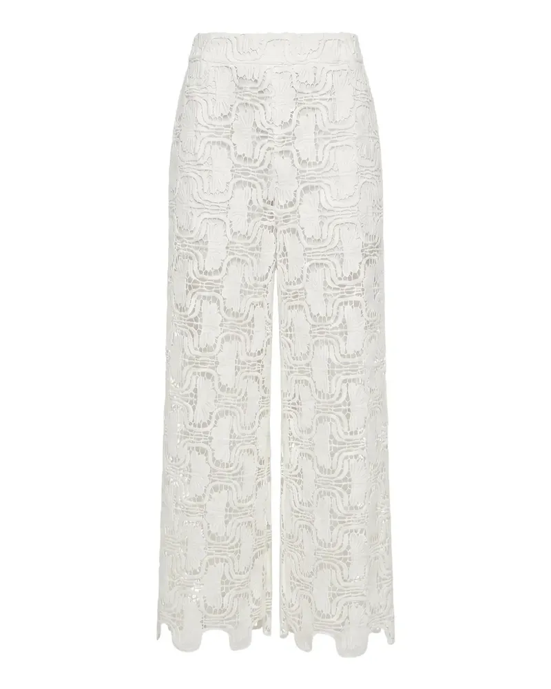 MEIMEIJ guipure-lace palazzo pants - Weiß Weiß