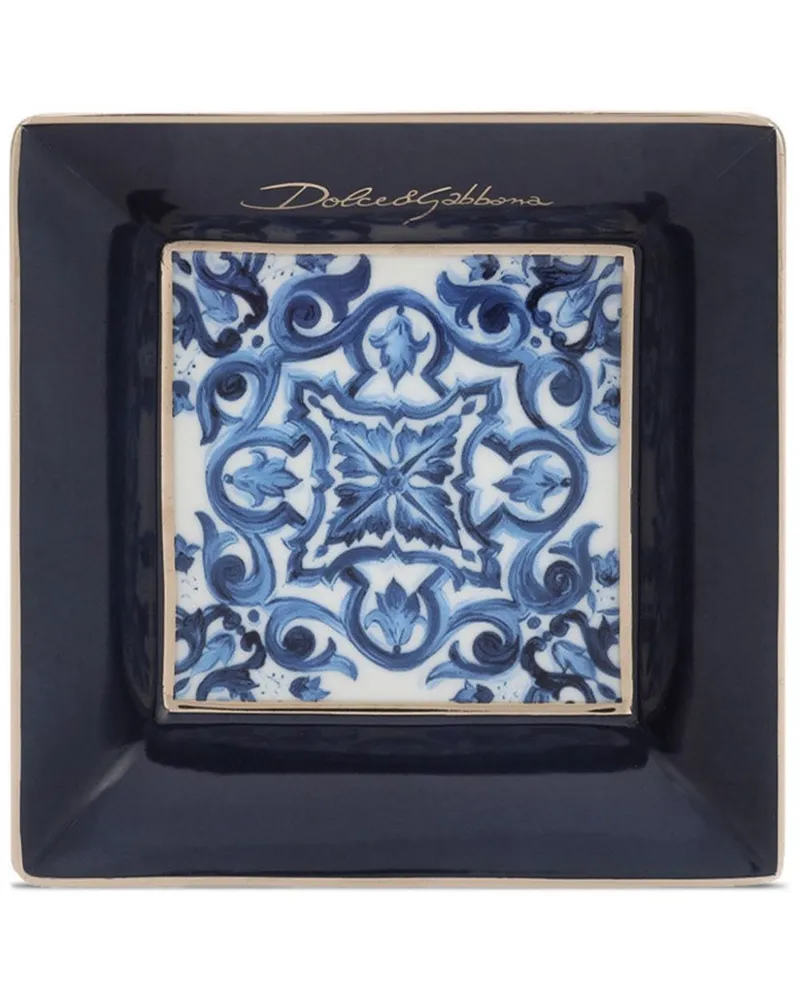 Dolce & Gabbana Deko-Tablett aus Porzellan - Schwarz Schwarz