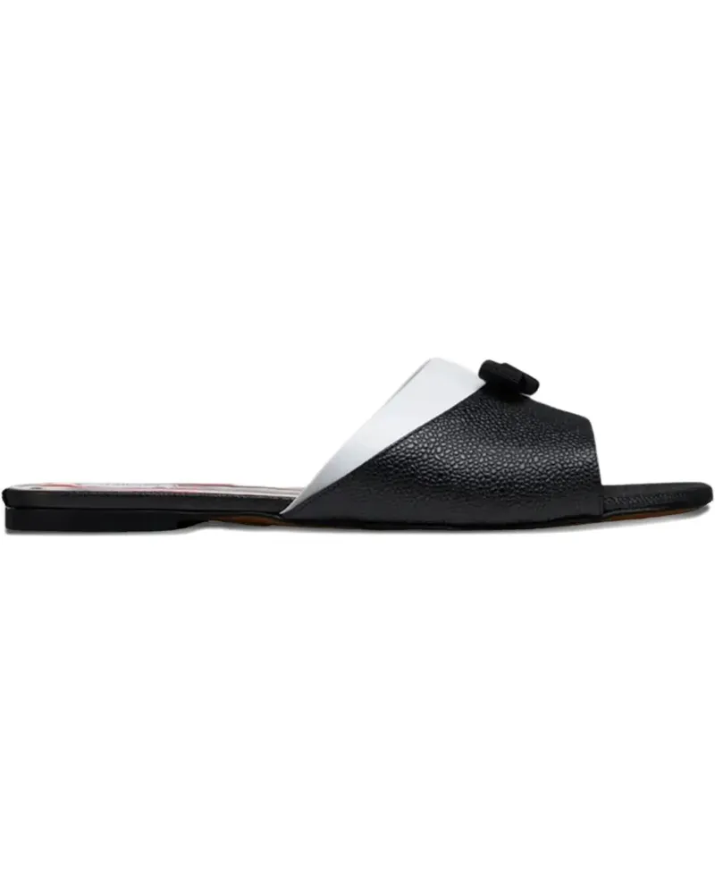 Thom Browne Flache Beis Sandalen - Schwarz Schwarz