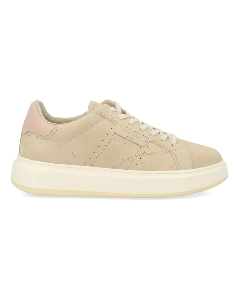 Woolrich Arrow perforated-detail panelled sneakers - Nude Nude