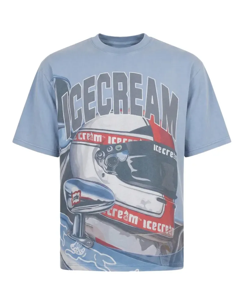 ICECREAM Sponsor T-Shirt mit grafischem Print - Blau Blau