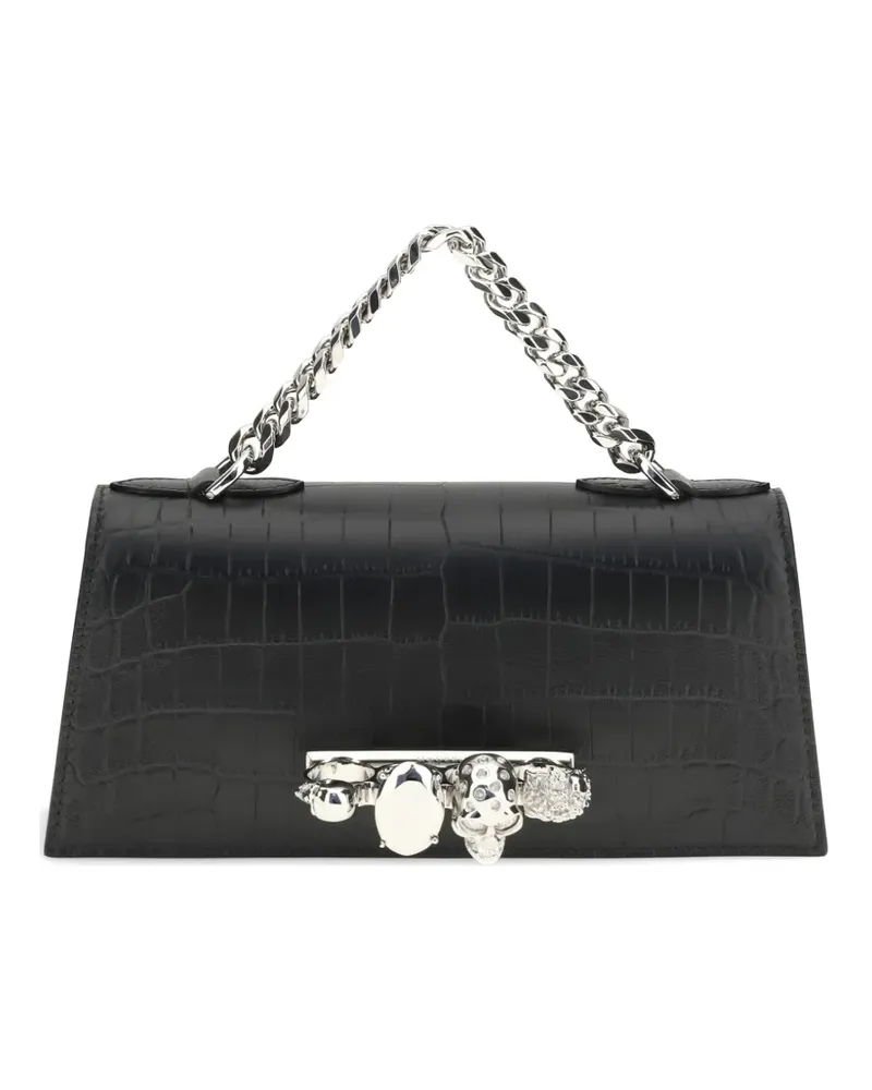 Alexander McQueen jewelled mini shoulder bag - Schwarz Schwarz