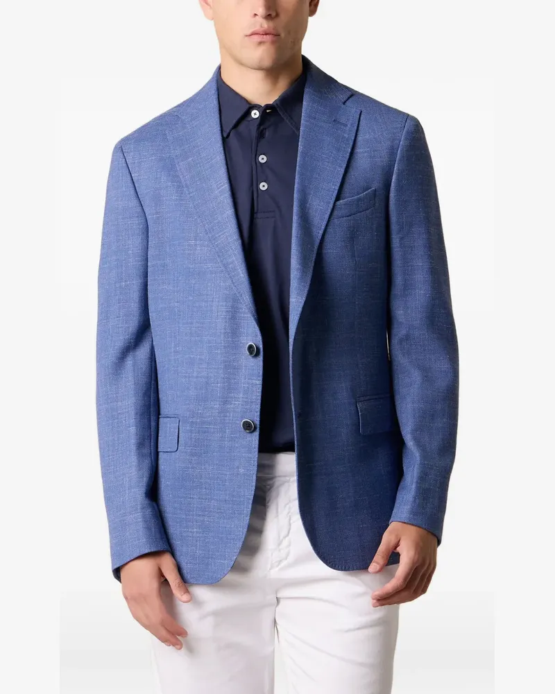 Brooks Brothers Einreihiges Sakko mit Schachbrettmuster - Blau Blau