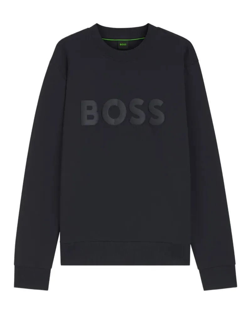 HUGO BOSS Sweatshirt mit Logo-Print - Blau Blau