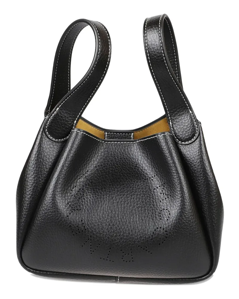 Stella McCartney Umhängetasche mit perforiertem Logo - Schwarz Schwarz