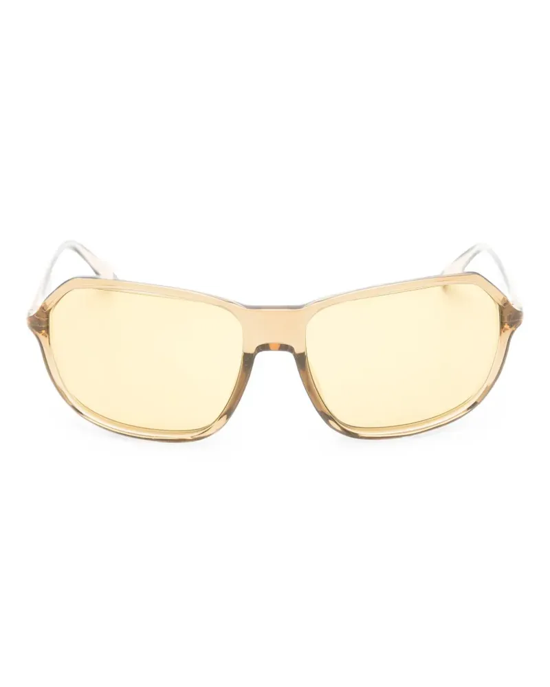 Jacquemus Sonnenbrille mit geometrischem Gestell - Nude Nude